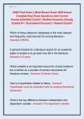 N580 Final Exam &vert;&vert; Most Recent Exam 2026 Actual  Complete Real Exam Questions And Correct  Answers&vert;&vert;Verified Exam&excl;&excl;&excl; &lpar;Verified Answers&rpar; Already  Graded A&plus; &sol; Guaranteed Success&excl;&excl; &sol; Newest Exam&excl;&excl;&excl; 