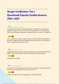 Google Certification Test &vert; Questions& Expertly Verified Answers&comma; 2026 &vert; 2027&period;    