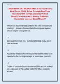 LEADERSHIP AND MANAGEMENT ATI Actual Exam &vert;&vert;  Most Recent &vert;&vert; 2026 Actual Complete Real Exam  Questions With verified Answers &vert;&vert;Verified  Exam&excl;&excl;&lpar;Correct Answers&rpar; Already Graded A&plus;&comma;  Guaranteed success&vert; Newest Exam&excl;&excl;&excl;