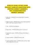 ECON 251 EXAM 2 STUDY GUIDE  2026&sol;2027 COMPLETE QUESTIONS WITH  VERIFIED CORRECT ANSWERS &vert;&vert;  100&percnt; GUARANTEED PASS  <NEWEST VERSION> 
