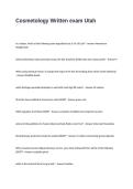 Cosmetology Written Exam Utah Questions and Answers