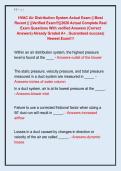 HVAC Air Distribution System Actual Exam &vert;&vert; Most  Recent &vert;&vert; &vert;&vert;Verified Exam&excl;&excl;&excl;&vert;&vert;2026 Actual Complete Real  Exam Questions With verified Answers &lpar;Correct  Answers&rpar; Already Graded A&plus; &comma; Guaranteed success&vert;  Newest Exam&excl;&excl;&excl;