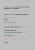 Multidimensional Care IV &lpar;MDC IV&rpar; Final Exam 2026 &ndash; Verified Q&A &vert; Guaranteed Pass