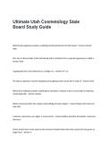 Ultimate Utah Cosmetology State Board Study Guide Questions and Answers