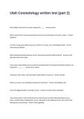 Utah Cosmetology written Test Questions and Answers &lpar;part 2&rpar;