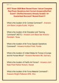 AFCT Exam 2026 Most Recent Exam &sol; Actual Complete  Real Exam Questions And Correct Answers&vert;&vert;Verified  Exam&excl;&excl;&excl; &lpar;Verified Answers&rpar; Already Graded &sol; A&plus;  Guaranteed Success&excl;&excl; Newest Exam&excl;&excl;&excl;