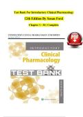 Test Bank for Introductory Clinical Pharmacology&comma; 12th Edition by Susan M&period; Ford &mdash; Complete Chapters 1&ndash;54