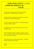 RADIATION SAFETY &lpar;AMMO 66&rpar; MODULE&colon; 04 EXAM QUESTIONS AND ANSWERS 2026