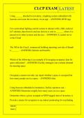 CLCP EXAM  QUESTIONS AND ANSWERS 2026