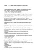 SPMT 370 EXAM 1 FAN BEHAVIOR IN SPORT