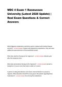 MDC 4 Exam 1 Rasmussen University &lpar;Latest 2026 Update&rpar; &vert; Real Exam Questions & Correct Answers