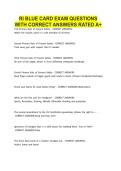 RI Blue Card EXAM QUESTIONS WITH CORRECT ANSWERS RATED A&plus;&period;