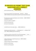 RI Driver-s Ed Permit Test EXAM QUESTIONS WITH CORRECT ANSWERS&period;