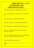 ROPE RESCUE AWARENESS AND OPERATIONS EXAM QUESTIONS AND ANSWERS 2026