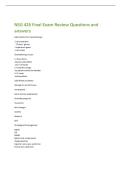 NSG 426 Final Exam Review Questions and  answers 