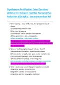 Signalperson Certification Exam Questions  With Correct Answers &lpar;Verified Answers&rpar; Plus  Rationales 2026 Q&A &vert; Instant Download Pdf 