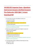 VA DEQ ESC Inspector Exam &ndash; Questions and Correct Answers with Rationales 2026 Q&A