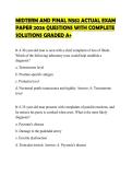 MIDTERM AND FINAL N582 ACTUAL EXAM PAPER 2026 QUESTIONS WITH COMPLETE SOLUTIONS GRADED A&plus;