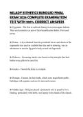 MILADY ESTHETICS BUNDLED FINAL EXAM 2026 COMPLETE EXAMINATION TEST WITH 100&percnt; CORRECT ANSWERS