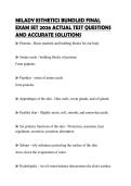 MILADY ESTHETICS BUNDLED FINAL EXAM SET 2026 ACTUAL TEST QUESTIONS AND ACCURATE SOLUTIONS