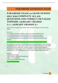 PARAMEDIC EXAM test BANK NEWEST 2025&sol;2026 COMPLETE ALL 200 QUESTIONS AND CORRECT DETAILED ANSWERS &vert;ALREADY GRADED A&plus;&vert;&vert;ALREADY GRADED A&plus;