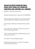 MILADY ESTHETICS BUNDLED FINAL EXAM STUDY GUIDE 2026 COMPLETE QUESTIONS AND ANSWERS 100&percnt; VERIFIED