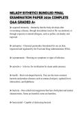 MILADY ESTHETICS BUNDLED FINAL EXAMINATION PAPER 2026 COMPLETE Q&A GRADED A&plus;