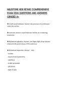 MILESTONE HESI RETAKE COMPREHENSIVE EXAM 2026 QUESTIONS AND ANSWERS GRADED A&plus;