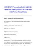 NUR2407&sol;2474 Pharmacology EXAM 2 QUIZ BANK - Rasmussen College 2026&sol;2027 &vert; NCLEX-RN Focus &vert; Rated A &vert; Drug Therapy & Safety