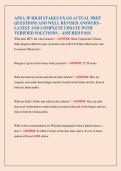 APEA 3P HIGH STAKES EXAMS PACKAGE DEAL ACTUAL PREP QUESTIONS AND WELL REVISED ANSWERS&mdash;LATEST AND COMPLETE UPDATE WITH VERIFIED SOLUTIONS&mdash;ASSURED PASS