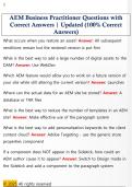 AEM Business Practitioner Questions with  Correct Answers &vert; Updated &lpar;100&percnt; Correct  Answers&rpar; 