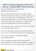 AEM Certification Questions with Correct  Answers &vert; Updated &lpar;100&percnt; Correct Answers&rpar; 