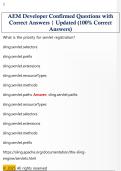 AEM Developer Confirmed Questions with  Correct Answers &vert; Updated &lpar;100&percnt; Correct  Answers&rpar; 