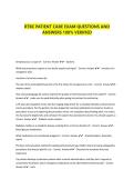 RTBC PATIENT CARE EXAM QUESTIONS AND  ANSWERS 100&percnt; VERIFIED