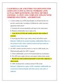 CALIFORNIA LAW AND ETHICS EXAMINATION FOR  ASSOCIATE CLINICAL SOCIAL WORKERS &lpar;ASW&rpar;  ACTUAL PREP QUESTIONS AND WELL REVISED  ANSWERS - LATEST AND COMPLETE UPDATE WITH  VERIFIED SOLUTIONS &ndash; ASSURED PASS 