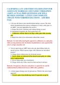 CALIFORNIA LAW AND ETHICS EXAMINATION FOR  ASSOCIATE MARRIAGE AND FAMILY THERAPISTS  &lpar;AMFT&rpar; ACTUAL PREP QUESTIONS AND WELL  REVISED ANSWERS - LATEST AND COMPLETE  UPDATE WITH VERIFIED SOLUTIONS &ndash; ASSURED  PASS 