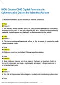 WGU Course C840 Digital Forensics in Cybersecurity Quizlet by Brian MacFarlane