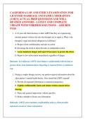 CALIFORNIA LAW AND ETHICS EXAMINATION FOR  LICENSED MARRIAGE AND FAMILY THERAPISTS  &lpar;LMFT&rpar; ACTUAL PREP QUESTIONS AND WELL  REVISED ANSWERS - LATEST AND COMPLETE  UPDATE WITH VERIFIED SOLUTIONS &ndash; ASSURED  PASS 