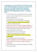 CALIFORNIA LAW AND ETHICS EXAMINATION FOR  LICENSED PROFESSIONAL CLINICAL COUNSELORS  &lpar;LPCC&rpar; ACTUAL PREP QUESTIONS AND WELL  REVISED ANSWERS - LATEST AND COMPLETE  UPDATE WITH VERIFIED SOLUTIONS &ndash; ASSURED  PASS 