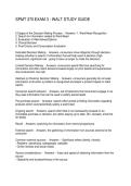 SPMT 370 EXAM 3 WALT STUDY GUIDE