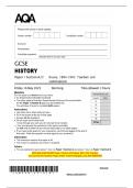 2025 AQA GCSE HISTORY Paper 1 Section A&sol;C Russia&comma; 1894&ndash;1945&colon; Tsardom  and Communism Question Paper & Mark Scheme &lpar;Merged&rpar; June 2025 &lbrack;VERIFIED&rsqb; 