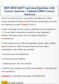 BSN HESI 266  med surg Questions with  Correct Answers &vert; Updated &lpar;100&percnt; Correct  Answers&rpar;