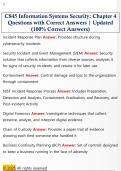 C845 Information Systems Security&colon; Chapter 4  Questions with Correct Answers &vert; Updated  &lpar;100&percnt; Correct Answers&rpar;