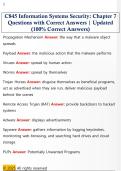 C845 Information Systems Security&colon; Chapter 7  Questions with Correct Answers &vert; Updated  &lpar;100&percnt; Correct Answers&rpar;