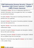 C845 Information Systems Security&colon; Chapter 5  Questions with Correct Answers &vert; Updated  &lpar;100&percnt; Correct Answers&rpar;