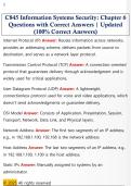 C845 Information Systems Security&colon; Chapter 6  Questions with Correct Answers &vert; Updated  &lpar;100&percnt; Correct Answers&rpar;