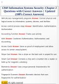C845 Information Systems Security&colon; Chapter 2  Questions with Correct Answers &vert; Updated  &lpar;100&percnt; Correct Answers&rpar;