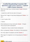Certified Breastfeeding Counselor CBC  Questions with Correct Answers &vert; Updated  &lpar;100&percnt; Correct Answers&rpar; 