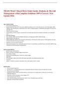 NR 601 Week 5 Board Style Study Guide&colon; Diabetes & Thyroid Management with Complete Solutions 100&percnt; Correct &vert; New Update 2026