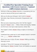 Certified Peer Specialist Exam Questions with  Correct Answers &vert; Updated &lpar;100&percnt; Correct  Answers&rpar;